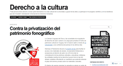 Desktop Screenshot of derechoalacultura.org